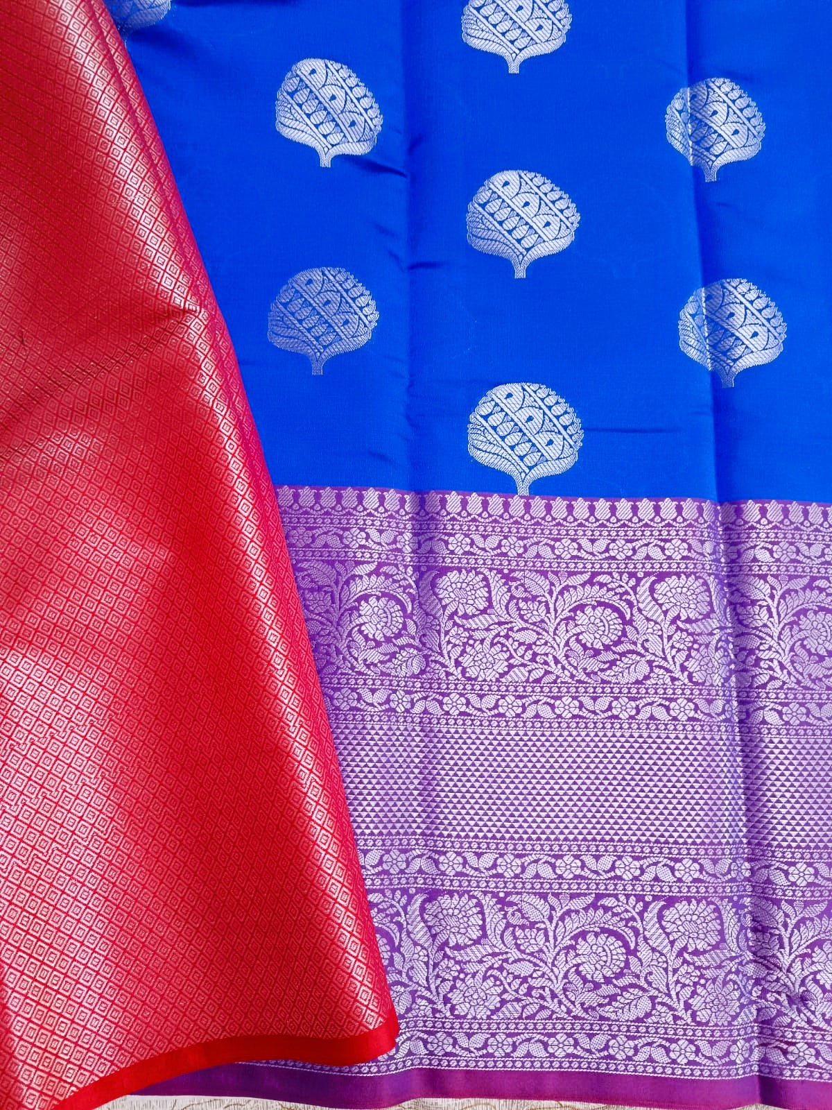 Blue Banarasi Silk Saree