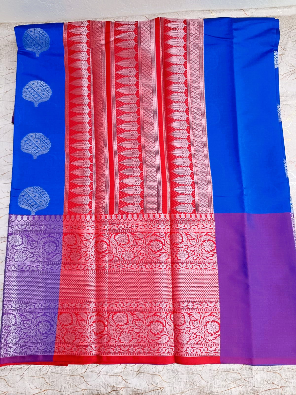 Blue Banarasi Silk Saree