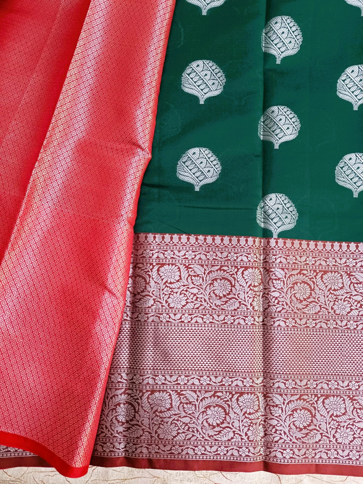 Green Banarasi Saree