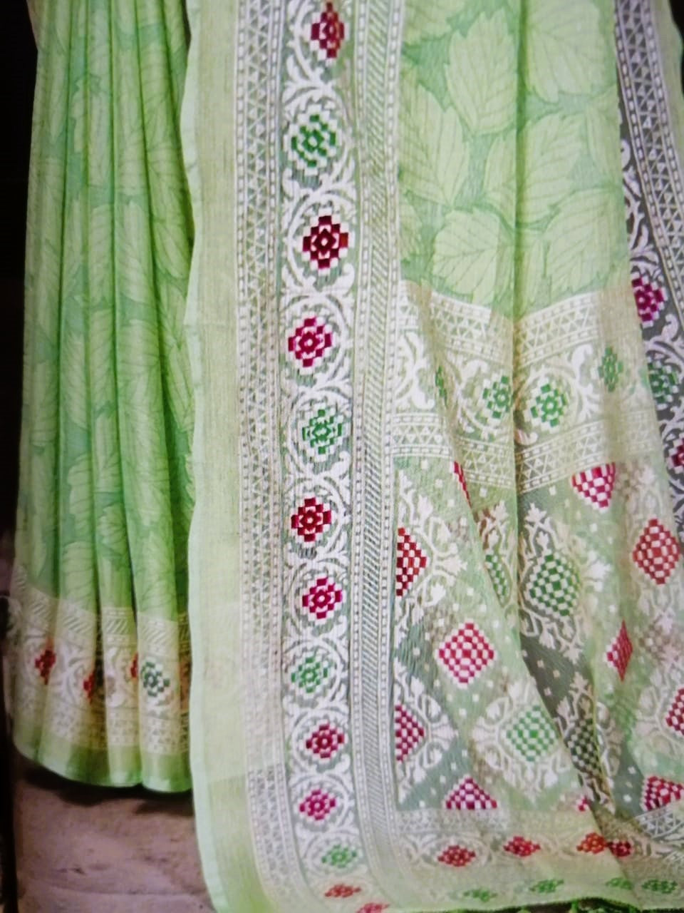 Fancy Light Green Pastel Saree