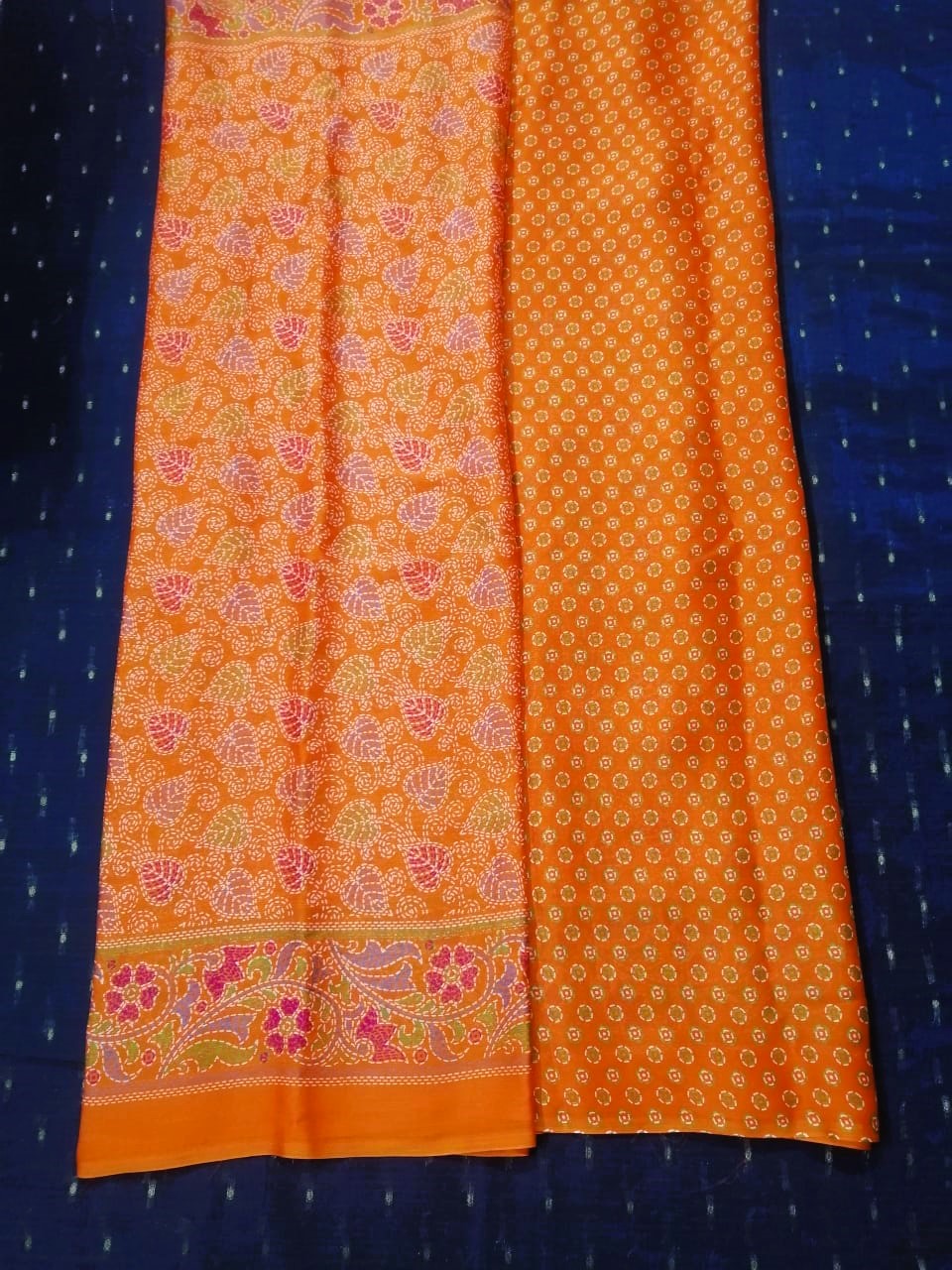 Orange Fancy Varamala Saree