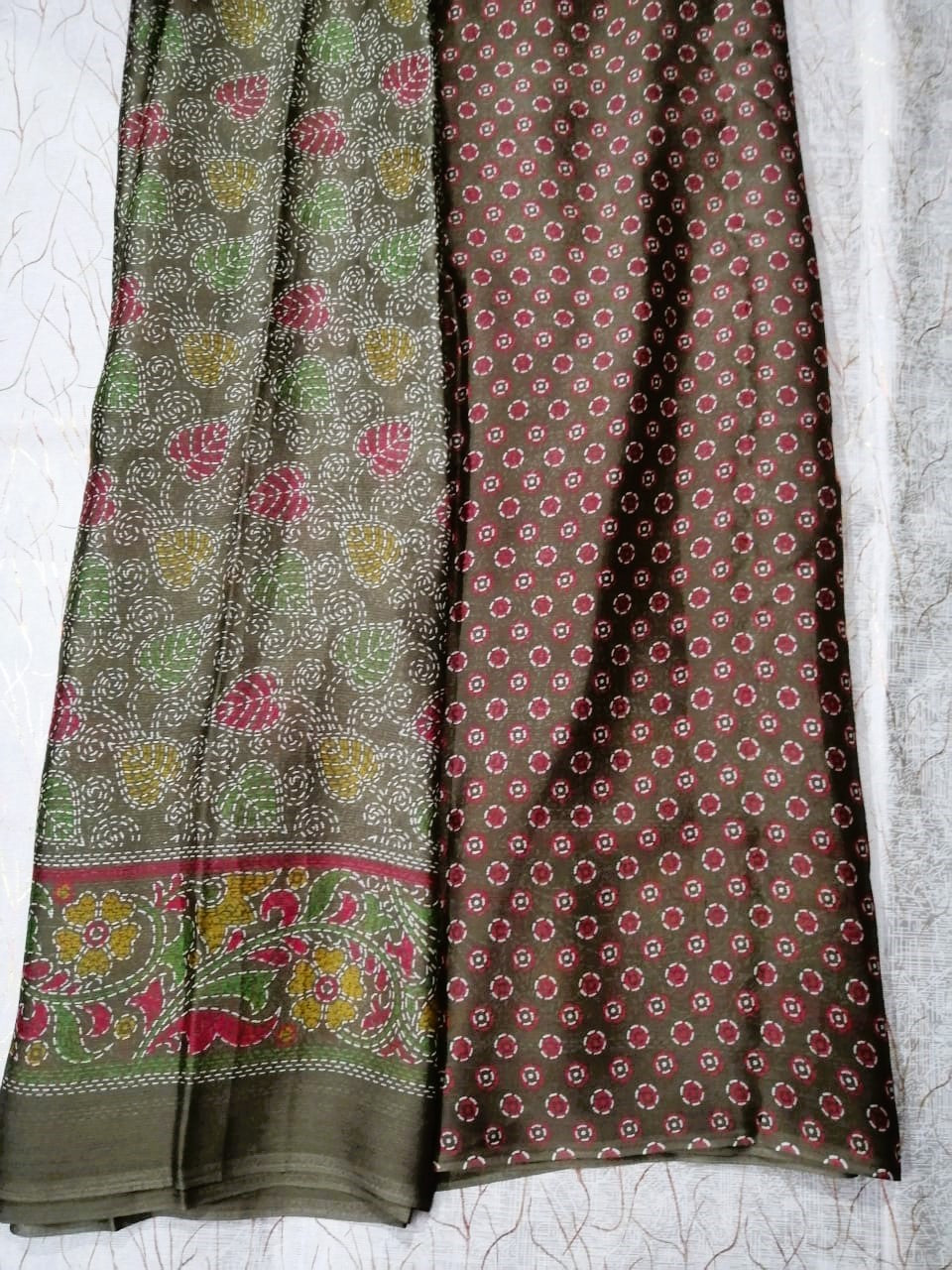 Brown Fancy Varamala Saree