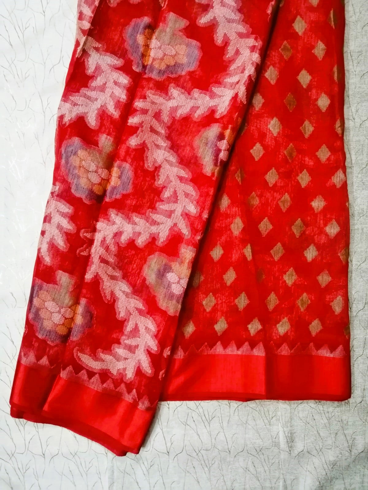 Red Kum Kum Brasso Saree