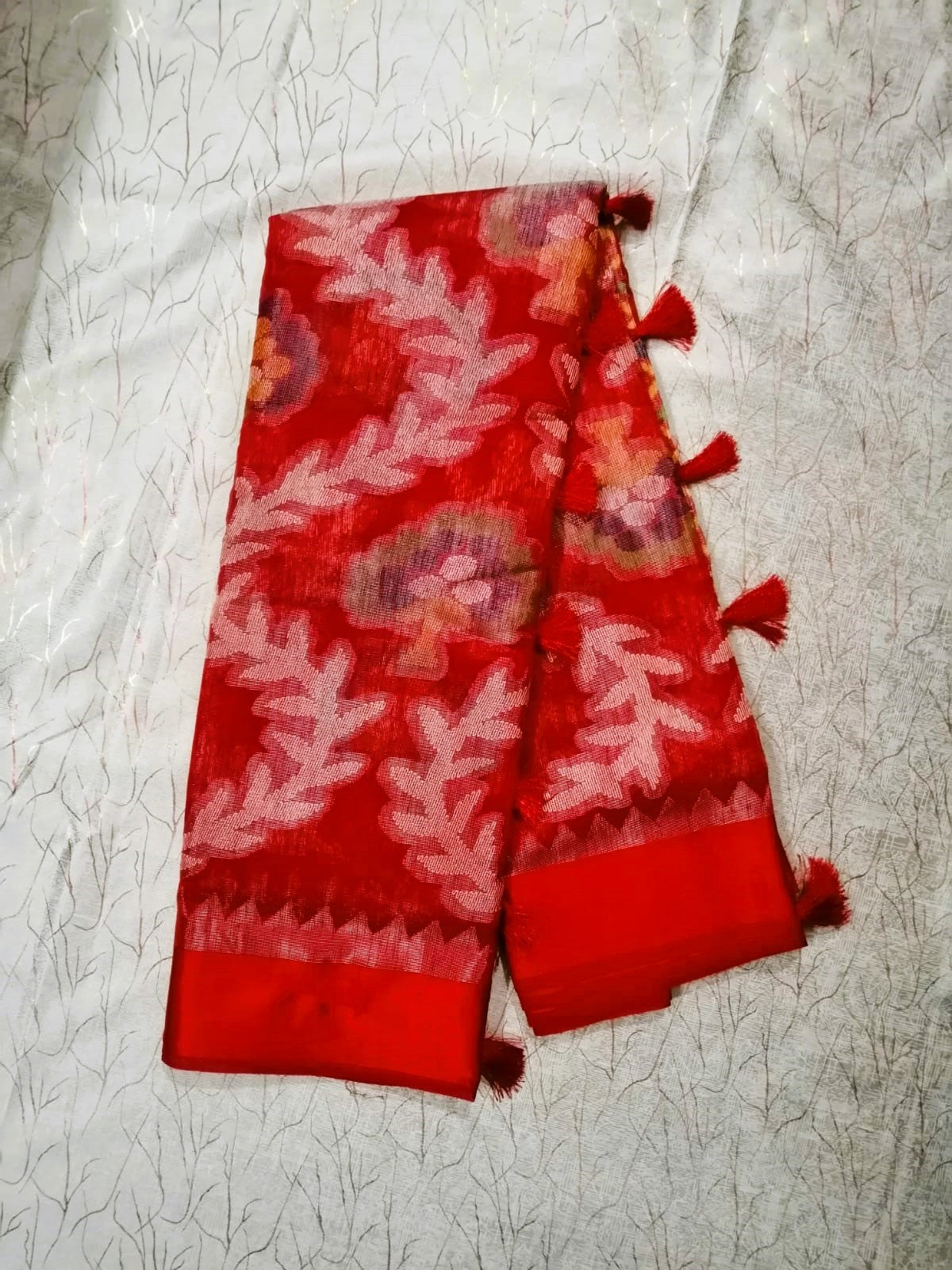 Red Kum Kum Brasso Saree