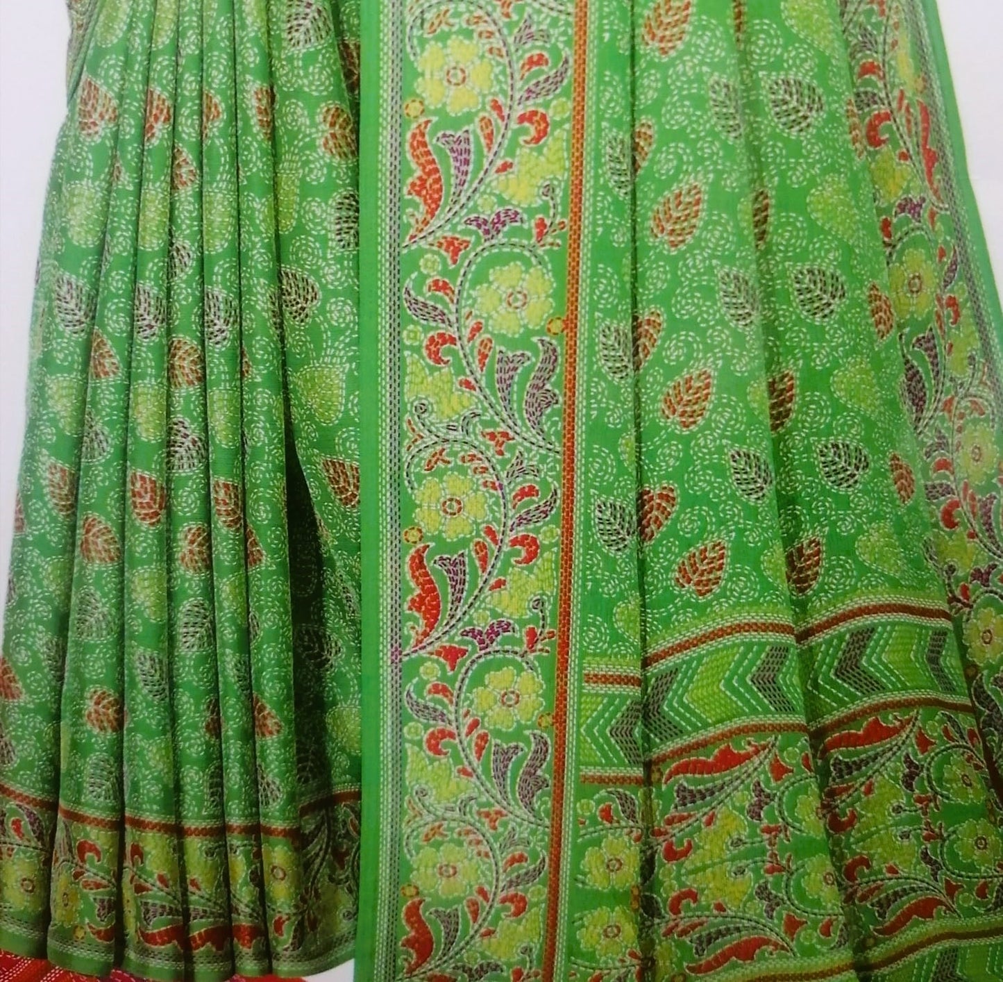 Green Fancy Varamala Saree