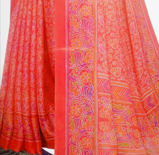 Peach Fancy Varamala Saree