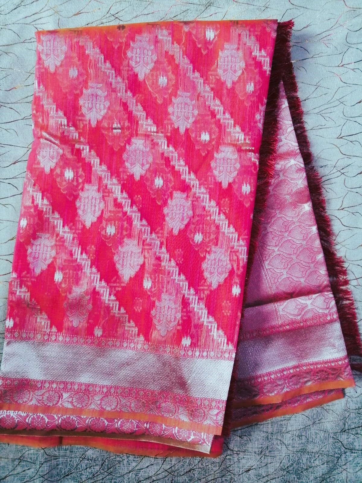 Pink Classic Silk Ratnam Saree