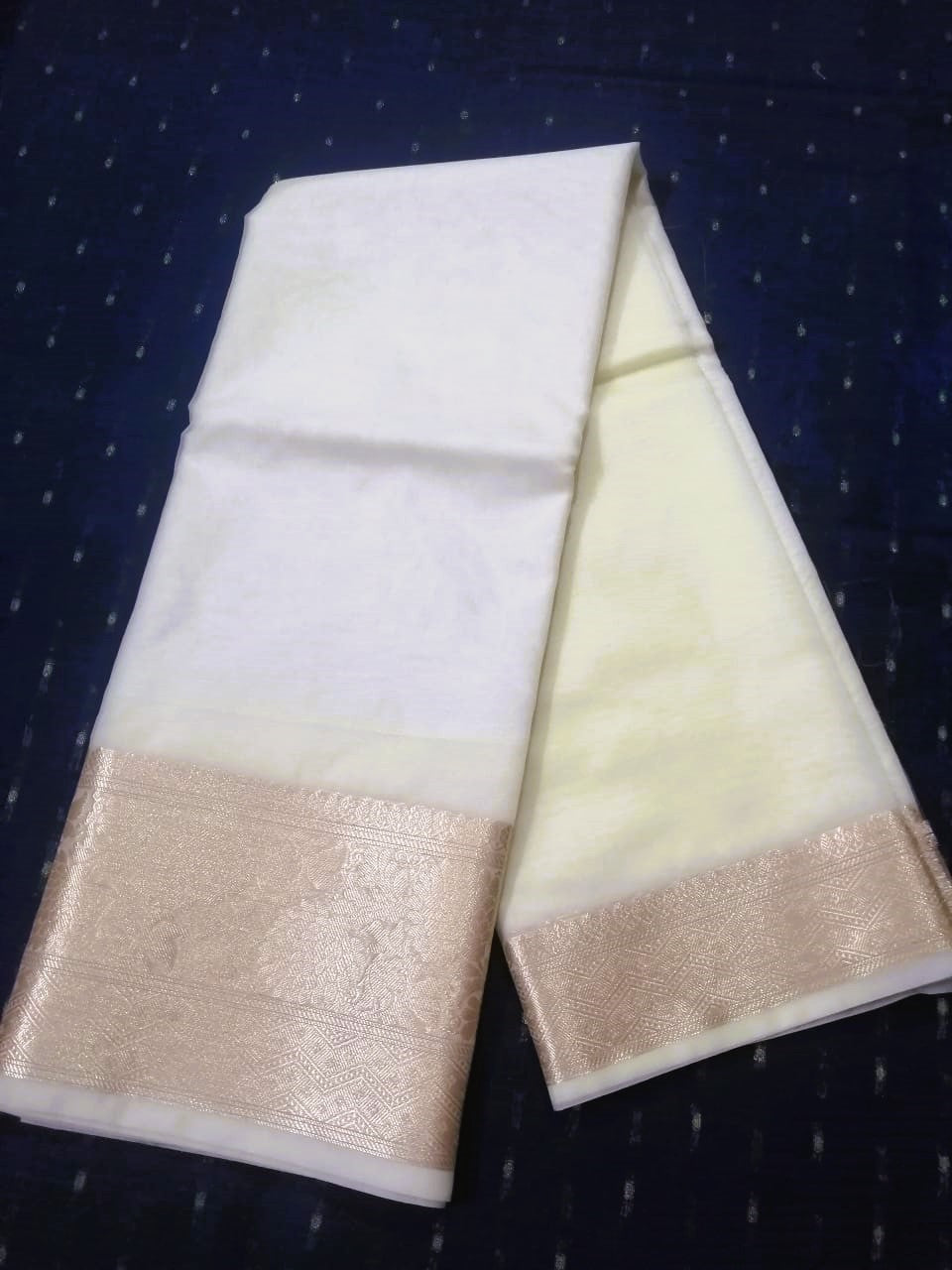 White Organza Silk Saree