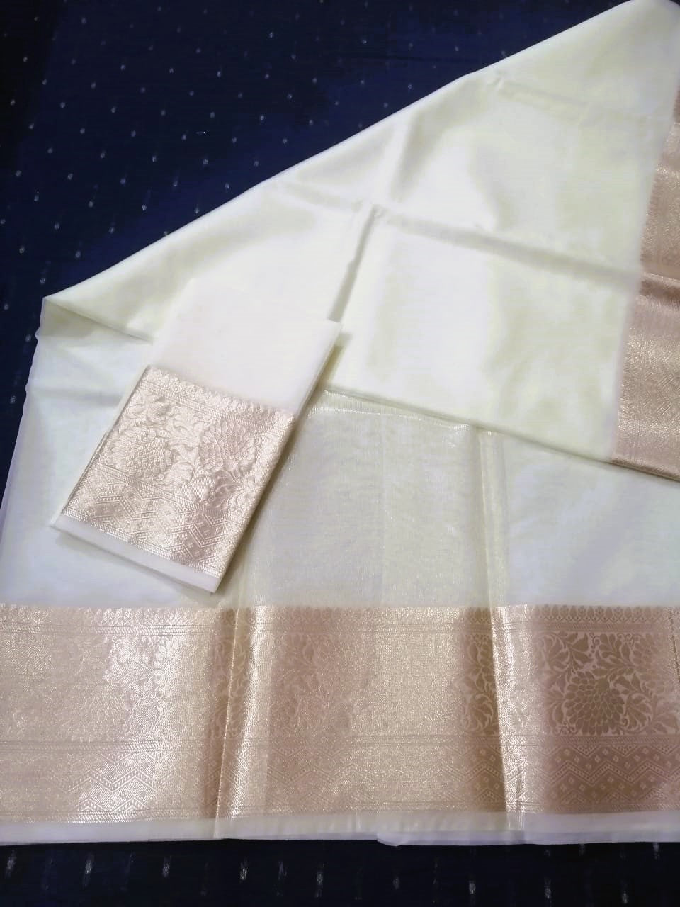 White Organza Silk Saree